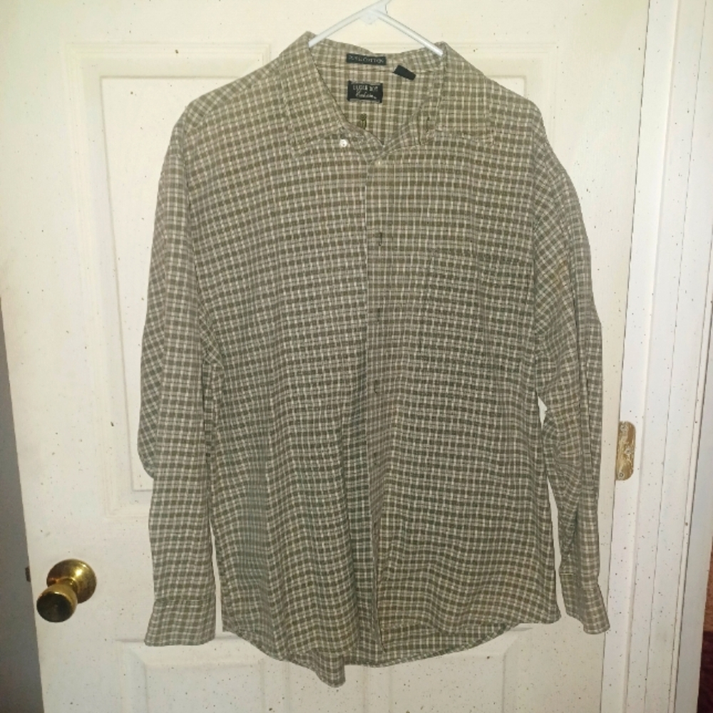 Bugle Boy exclusive men's size XL button up sage green shirt